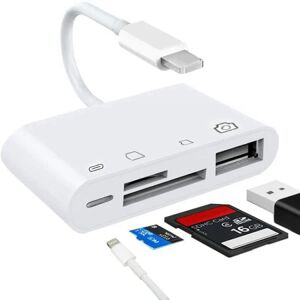 Apple Lightning til Memorycardlæser + USB & Lightning