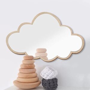 AUGRO Børnsikker ægte akrylspejl, vægspejl til børn i soveværelset (sky)