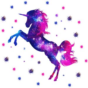 Radiant Unicorn Wall Sticker Børneværelse dekoration