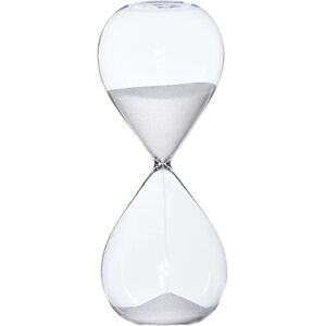 5/30/60 minutter Rund Sand Timer Personlighed Glas Timeglas Ornamenter Nyhed Tidsstyringsværktøj White 60 minutes