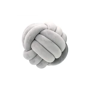 Blød knudepude, håndlavet strikket kuglepude, dekorativ pude til soveværelsessofa (20 cm) Grå Grey