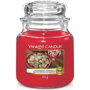 Yankee Candle Classic Medium Jar Peppermint Pinwheels 411g Red