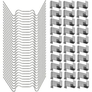 100 stk drivhusklemmer til glas, rustfrit drivhusvind