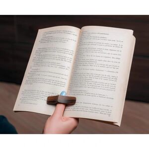 GeekAtmosphere Bogsideholder -Håndlavet naturlig valnødtommelbogmærke -Romanlæsetilbehør Gaver til læsere, bogelskere, gaver til bogorme, litterære gifs