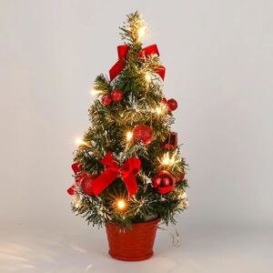 WHKWW Køb lille mini juletræ med led lys Xmas bordplade Rtificial Ornament Gifts  Fyndiq [HK] red