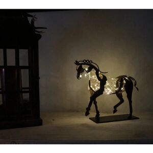 YIXI Heste Skulptur Metal Led Dyre Skulptur Hjem Restaurant Dekoration Housewarming Gave Lysende