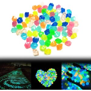 150 stk Luminous Stones - Glow in the Dark Dekoration Multicolor