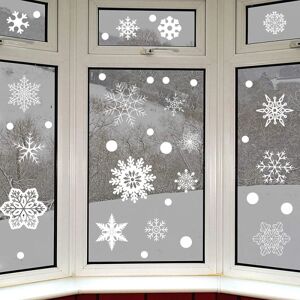 Jettbuying Jul 111stk Glitter Snowflake Clings Window Film Glas Sti White 111pcs