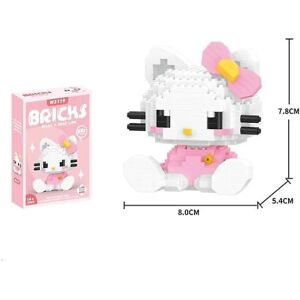 Byggeklods Sanrio Anime Figur Kuromi Samlet Legetøj Dekorativ Ornament Model Min Melodi Børnepuslespil Gaver Hello kitty