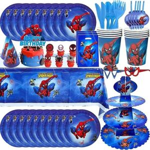 Spiderman Tema Fødselsdagsfest Dekoration Tilbehør Bordservice Kop Tallerken Servietter Spiderman Ballon Happy Party Deco Til Børn Drenge 10 stk gavepose