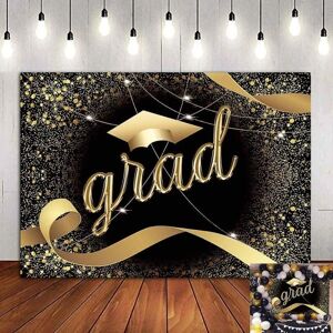 Klasse i 2021 Graduate Baggrunde Bachelor Kasketbånd Guld Glitter Graduation Party Fotografi Baggrund Tillykke Graduate Event Fotostudie Rekvisitter Bann