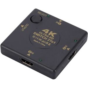 4K HDMI Switch Box Selector 3 In 1 Out Kvm o Extractor