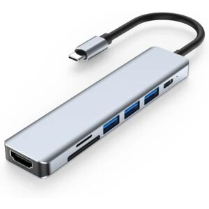 i 1 USB C Hub Type C-adapter med 4K HDMI, 100W USBC-strømforsyning, USB 3.0-port, SD/TF-kortlæser, Thunderbolt 3 & Thunderbolt 4