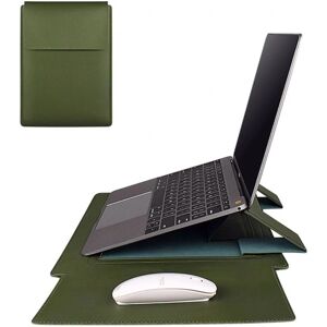 Laptop Taske Stand Case Til Macbook HP Dell Lenovo Huawei DARK Dark Green 13-13.3 inch