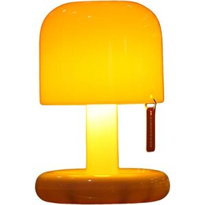 WEIWZI LED-bordslampe med timer, miniature natlys, humørlys til baren, indretning i soveværelset, gult lys, USB genopladeligt, 330 mAh batterilevetid