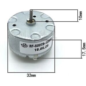 FMYSJ 1 stk Mabuchi Rf500tb-12560 Motor DC 1.5v 6v 12v 4600rpm 32mm DC Motor Spray Machine (FMY)