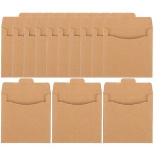 50 stk Kraft Paper Cd Sleeves Dvd Emballage Taske Cd Opbevaringspose Cd Konvolutter Lysebrun15X12CM Light Brown 15X12CM