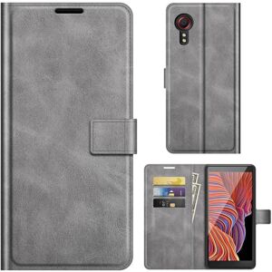 Generic Wallet-style Læder Etui til Samsung Galaxy Xcover 5 - Grå Silver grey