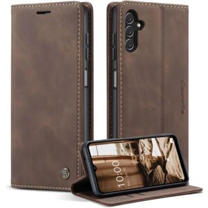 CASEME Retro tegnebog taske til Samsung Galaxy A14 - Kaffe Brown