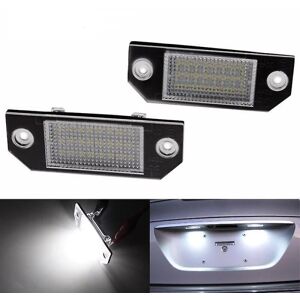 2 stk Led nummerpladelampe 12v hvidt lys Passer til Ford Focus C-max Mk2 - hvid