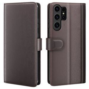 Ægte lædercover til Samsung Galaxy S24 Ultra Brown