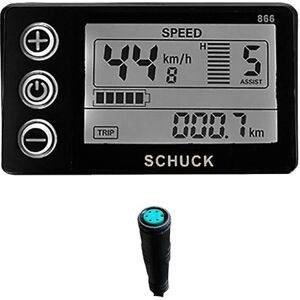 DAO Ebike S866 Lcd Display Meter El-cykel 24v 36v 48v Kontrolpanel med vandtæt stik til Bbs01 Bbs02 [DB] Black