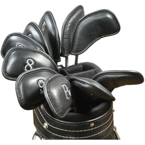 WINE Læder Golf Iron Covers Club Cover Vandtæt Black