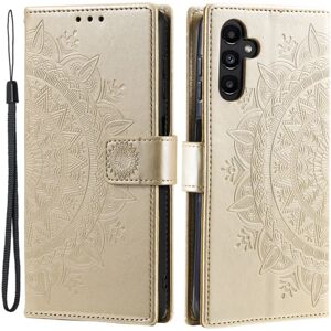 SKALO Samsung A15 4G Mandala Flip Cover - Guld Gold