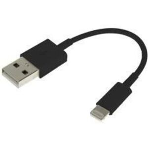 Teknikproffset Lightning-kabel till USB, 11cm, svart