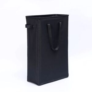 GeekAtmosphere 45L vasketøjskurve med håndtag (sort), foldbar slank vasketøjshæm Oxford-klud vasketøjspose Rektangulær vasketøjsspande Opbevaringspose til badeværelse 39x19x60C