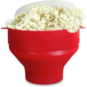 Popcornskål Silikone mikroskål til popcorn - Sammenklappelig rød-WELLNGS