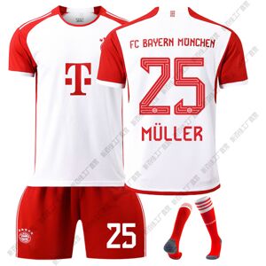 Goodies 23-24 Muller 25 Bayern München Hjem New Season Jersey Seneste Voksentrøje Børnetrøje Adult XXL（190-200cm）