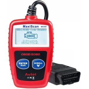 SOG Vehicle OBD2 fejlkodelæser MS309 KAN OBDII EOBD billeddiagnostik Red