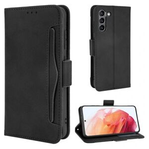 Generic Modern-styled Læder Pung Etui til Samsung Galaxy S21 FE - Sort Black