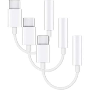 Apple 3-Pack Adapter USB-C til 3,5 mm (Samsung S20 S21 S22) Hvide øretelefoner white