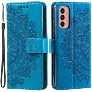 SKALO Samsung A14 4G/5G Mandala Flip Cover - Blå Blue