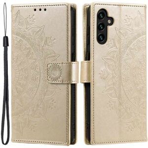 SKALO Samsung A54 5G Mandala Flip Cover - Guld Gold