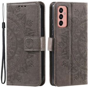 SKALO Samsung A14 4G/5G Mandala Flip Cover - Grå Grey