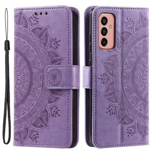 SKALO Samsung A14 4G/5G Mandala Flip Cover - Lilla Purple