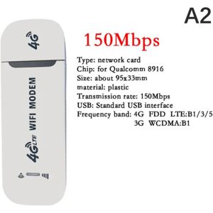 WINE 4G LTE Trådløs USB Dongle Mobilt Bredbånd 150 Mbps Modem Stick white