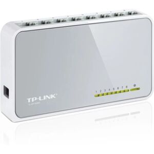 TP-Link netværksswitch, 8-ports, 10/100 Mbps, RJ45, Auto MDI/MDI