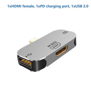 HEET 3 i 1 HDMI USB Type-C PD Hub DP/Mini DP Adapter 100W PD Fast C A2
