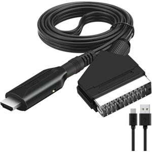 AUGRO SCART til HDMI-konverterkabel 1080P/720P med USB-kabler SCART I