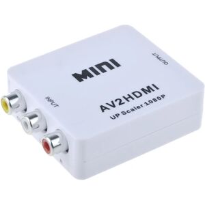 Northix AV TILL 1080p HDMI Adapter - (3x RCA) NTSC / PAL Kompatibel White