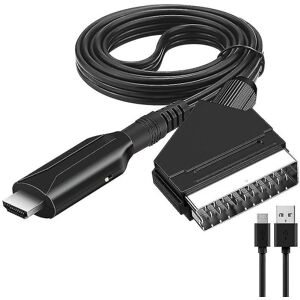 Scart til HDMI-omvandlare Audio Video Adapter til Hdtv/dvd/set-top Box/ps3/pal/ntsc none