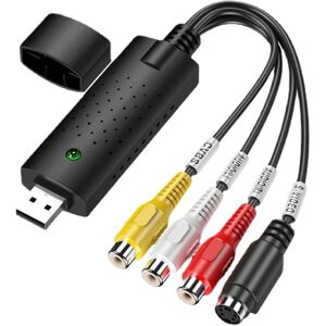 USB Audio Capture Adapter Vhs Vcr Tv til DVD Converter Digital Video Grabber Recorder Device til Windows PC- Perfet