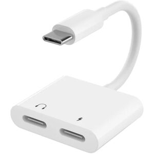 INF USB-C 2-i-1 adapter til høretelefoner og oplader