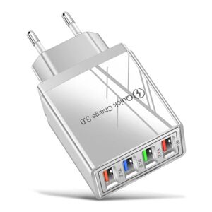 Global Vægadapter med 4 LED -porte Grey one size