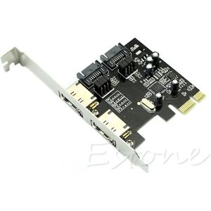 Køb 2 porte Esata Pci-e Pci For Express 6gbps Til Sata 3.0 Sata Iii Asm106 Card Adapt  Fyndiq [HK]