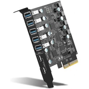 Nokia 7 porte Pci-e til usb 3.2 type kort Gen 2 adapter med 20 Gbps båndbredde udvidelseskort til desktop